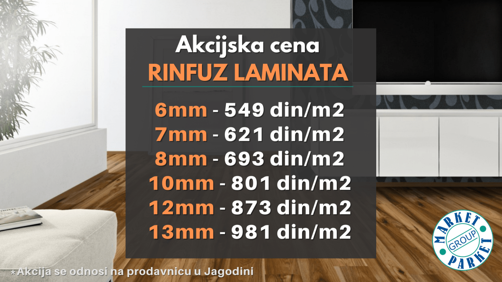 Akcija rinfuz laminat Smederevo